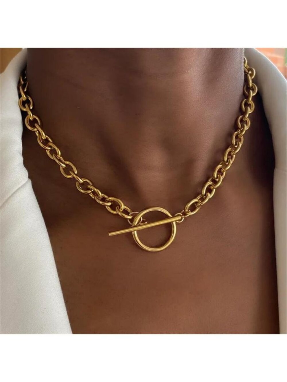 Retro Chunky Chain Necklace